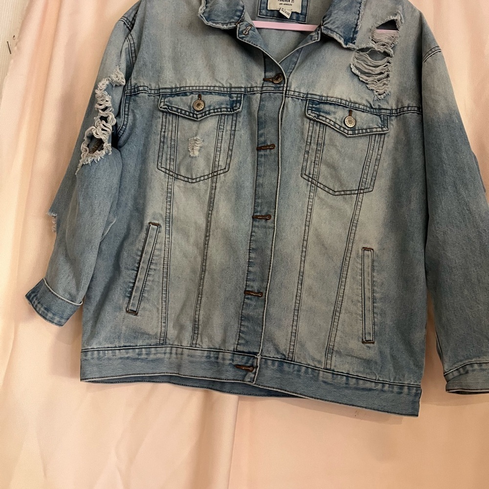 Denim Distressed Jacket - Picture 4 of 7